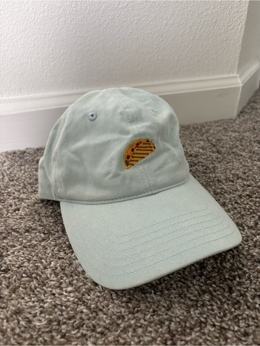 Women’s Baby Blue Taco Embroidered Baseball Cap